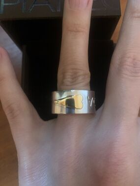 Pianegonda Lovesick Silver and Gold Heart Band Ring